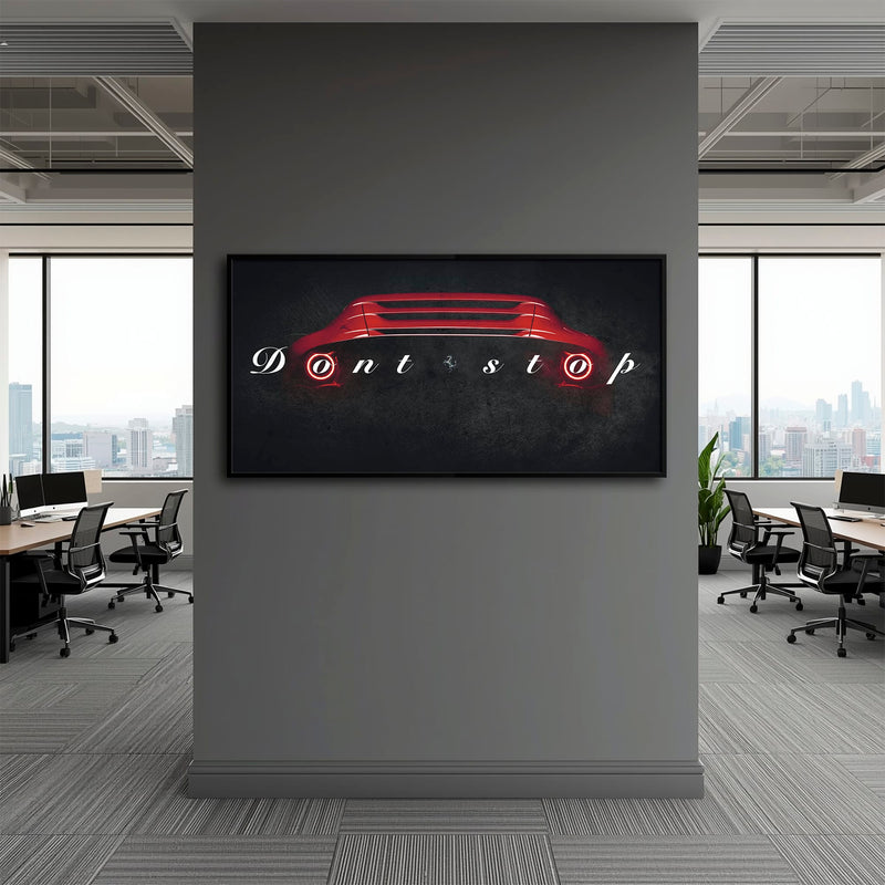 Red Ferrari Canvas Print  | Motivational Office Decor Cars