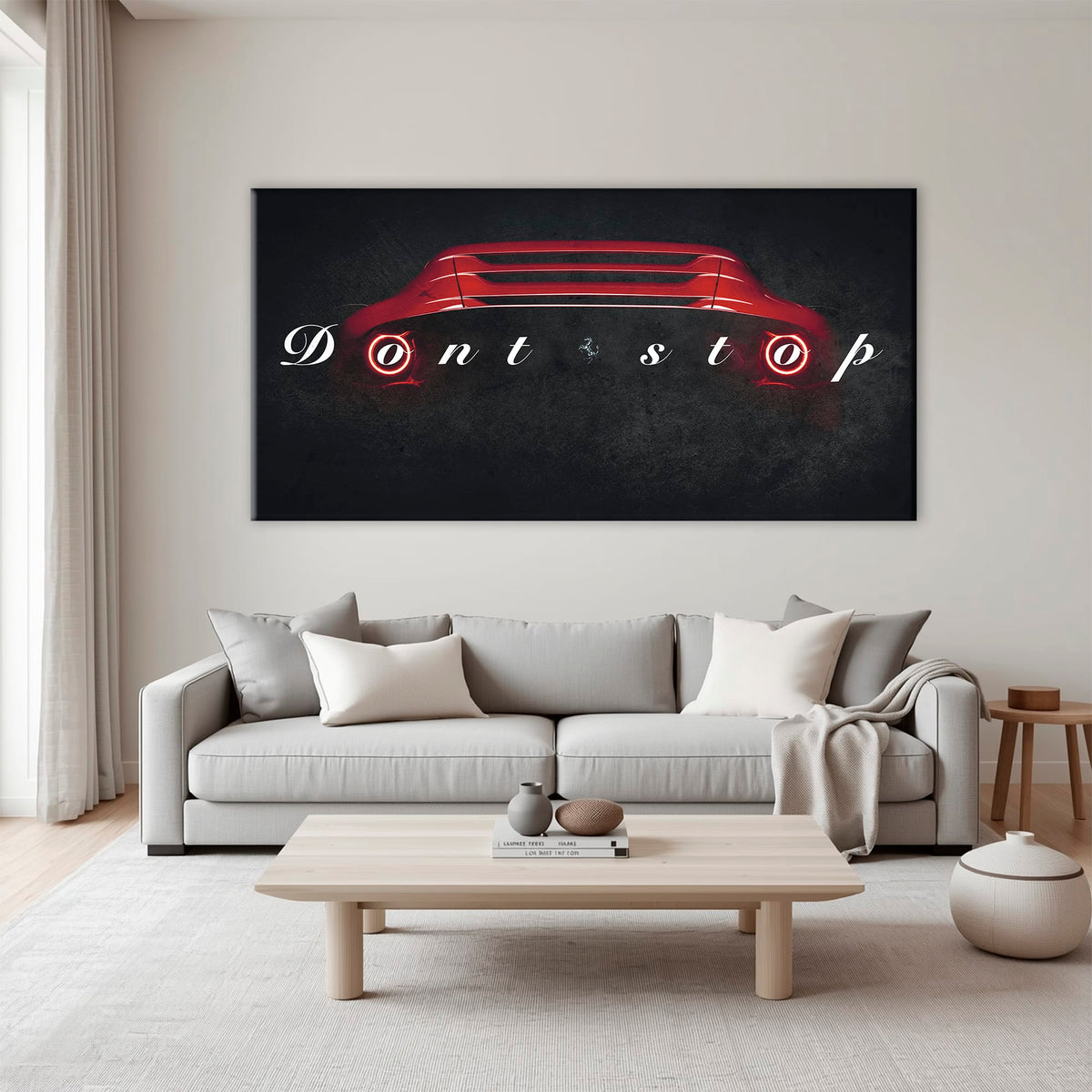 Red Ferrari Canvas Print  | Motivational Office Decor Cars