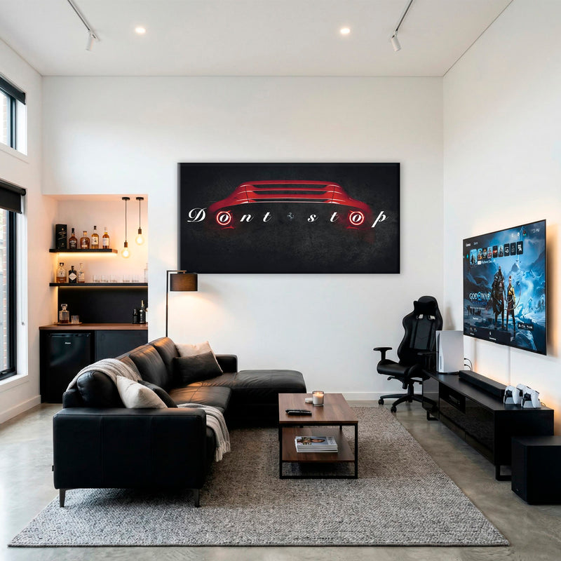 Red Ferrari Canvas Print  | Motivational Office Decor Cars