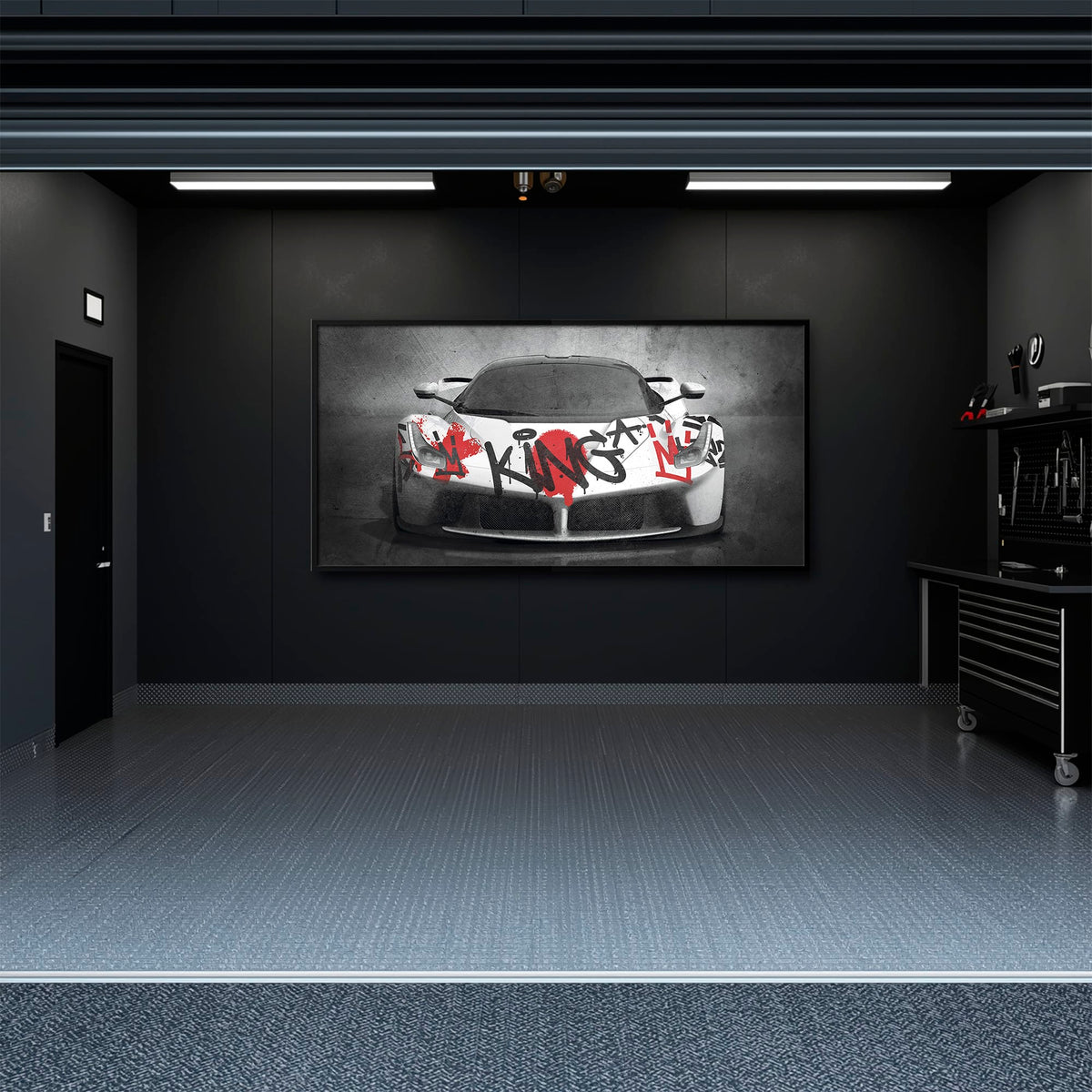 Ferrari Graffiti Wall Art  | Street Art  | Pop Art Canvas Print Cars