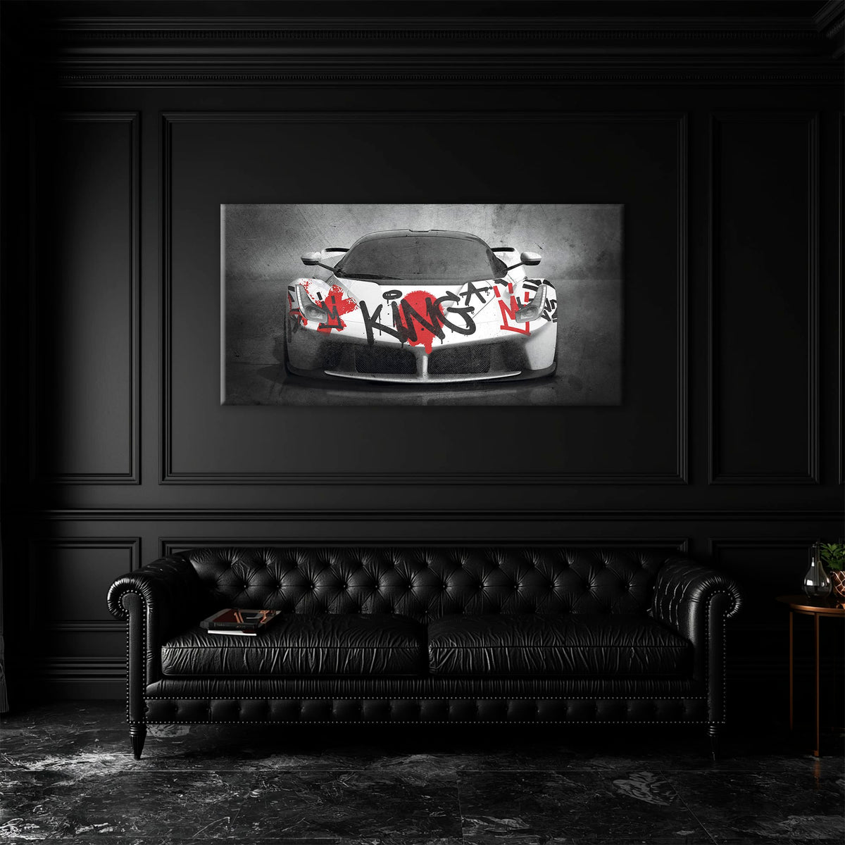 Ferrari Graffiti Wall Art  | Street Art  | Pop Art Canvas Print Cars