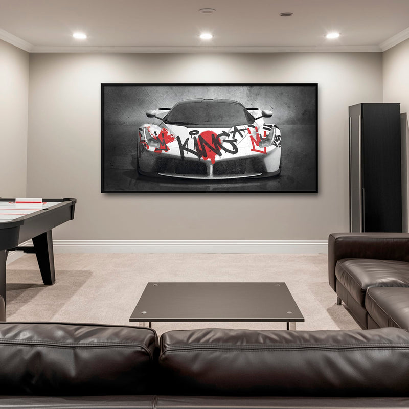Ferrari Graffiti Wall Art  | Street Art  | Pop Art Canvas Print Cars