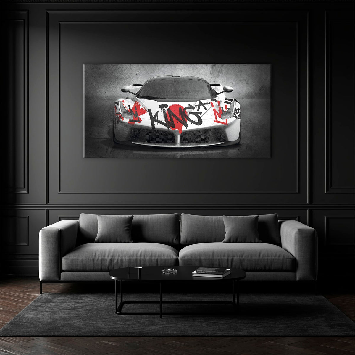 Ferrari Graffiti Wall Art  | Street Art  | Pop Art Canvas Print Cars