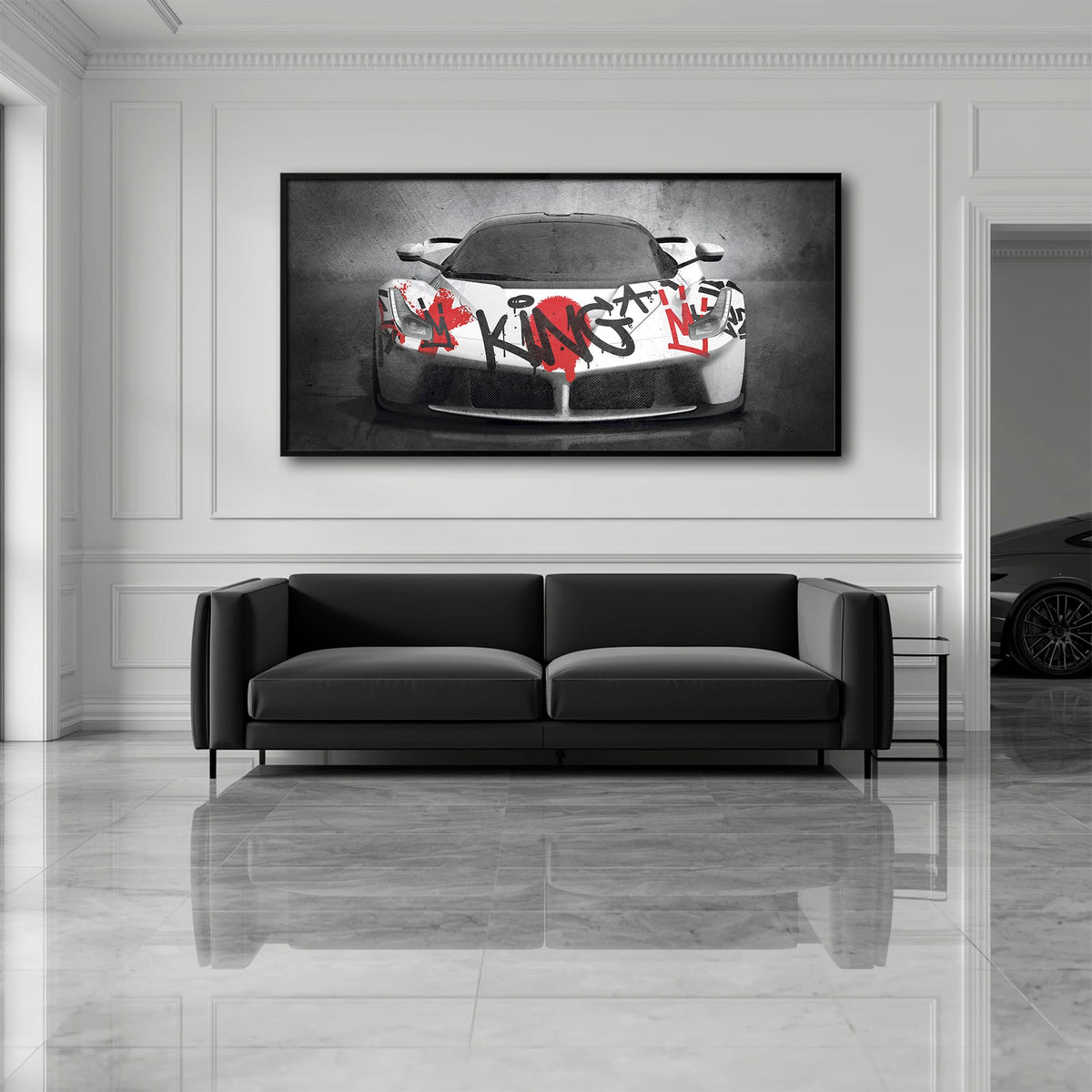 Ferrari Graffiti Wall Art  | Street Art  | Pop Art Canvas Print Cars