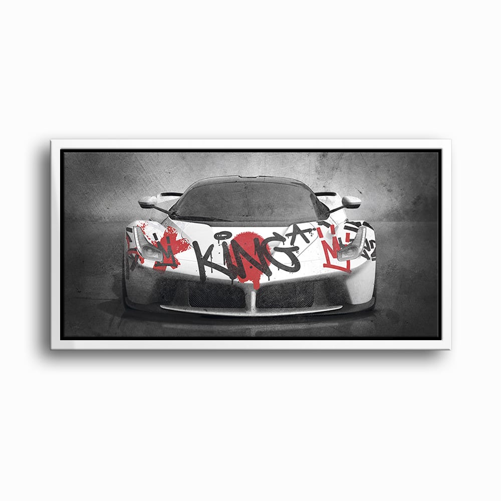 Ferrari Graffiti Wall Art  | Street Art  | Pop Art Canvas Print Cars