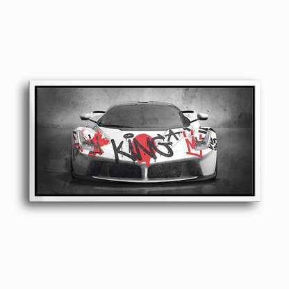 Ferrari Graffiti Wall Art  | Street Art  | Pop Art Canvas Print Cars