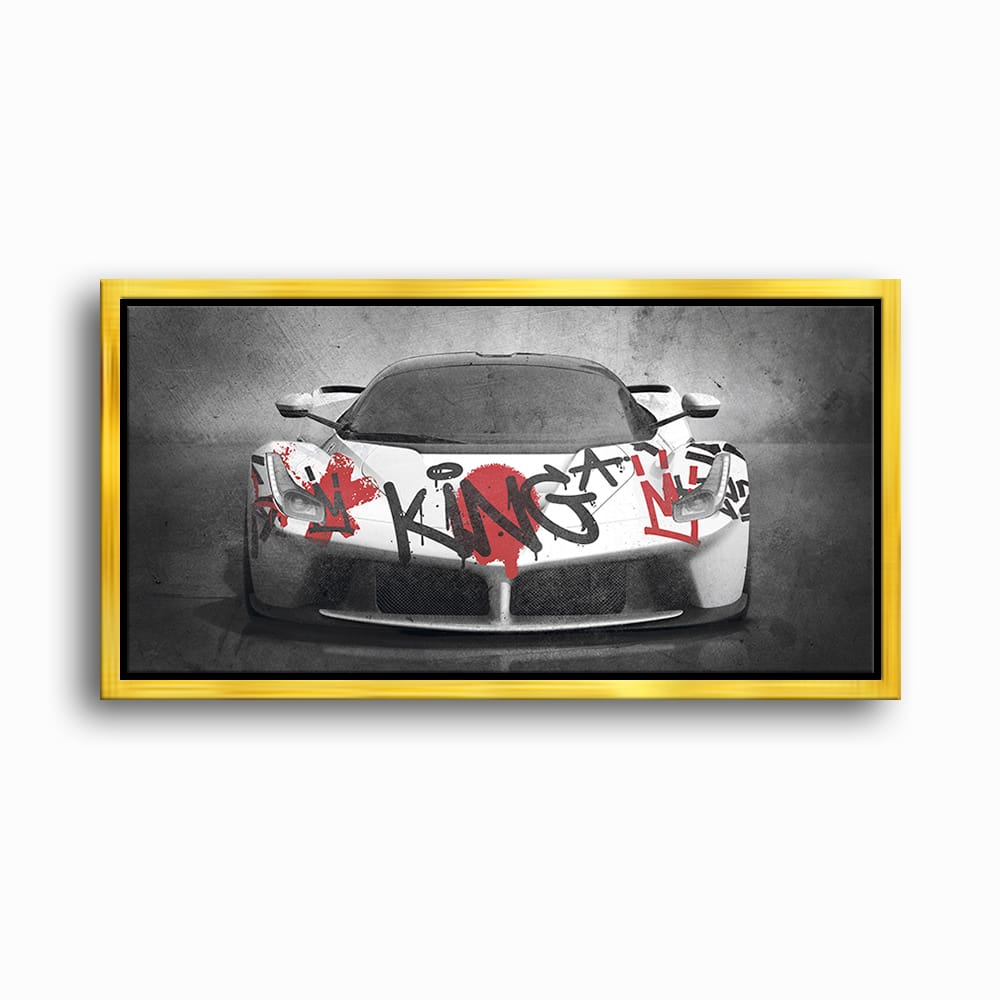 Ferrari Graffiti Wall Art  | Street Art  | Pop Art Canvas Print Cars