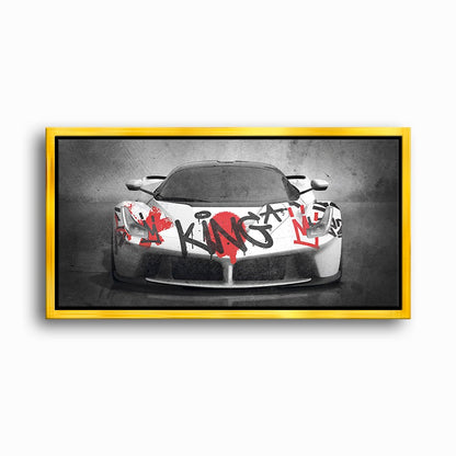 Ferrari Graffiti Wall Art  | Street Art  | Pop Art Canvas Print Cars