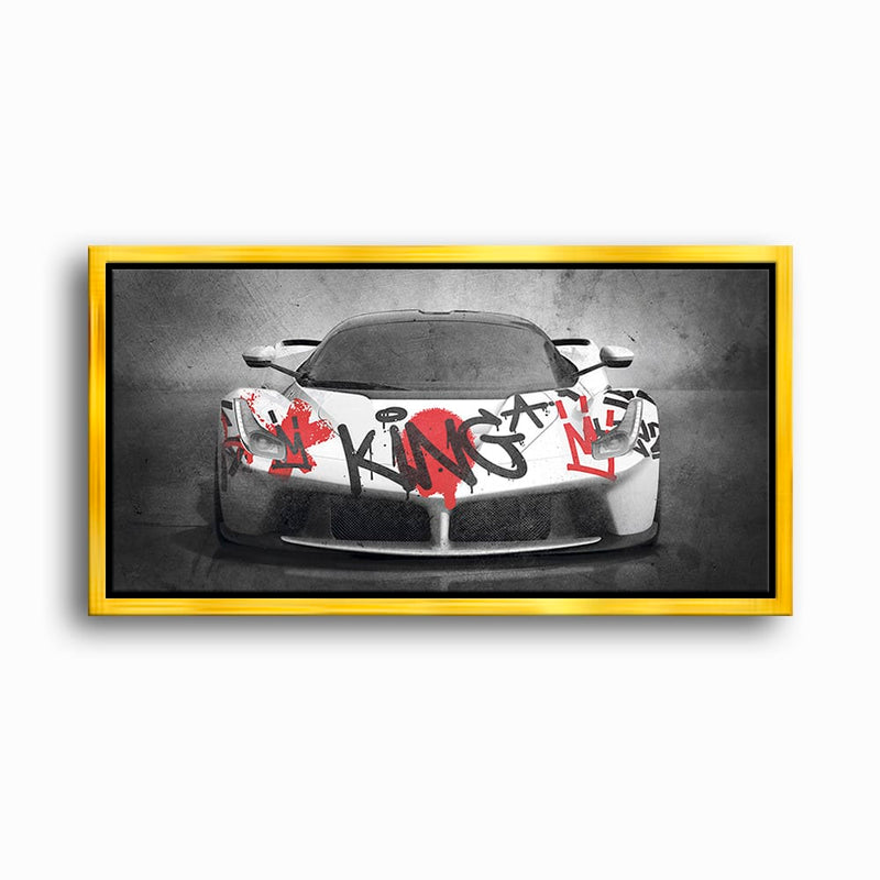 Ferrari Graffiti Wall Art  | Street Art  | Pop Art Canvas Print Cars