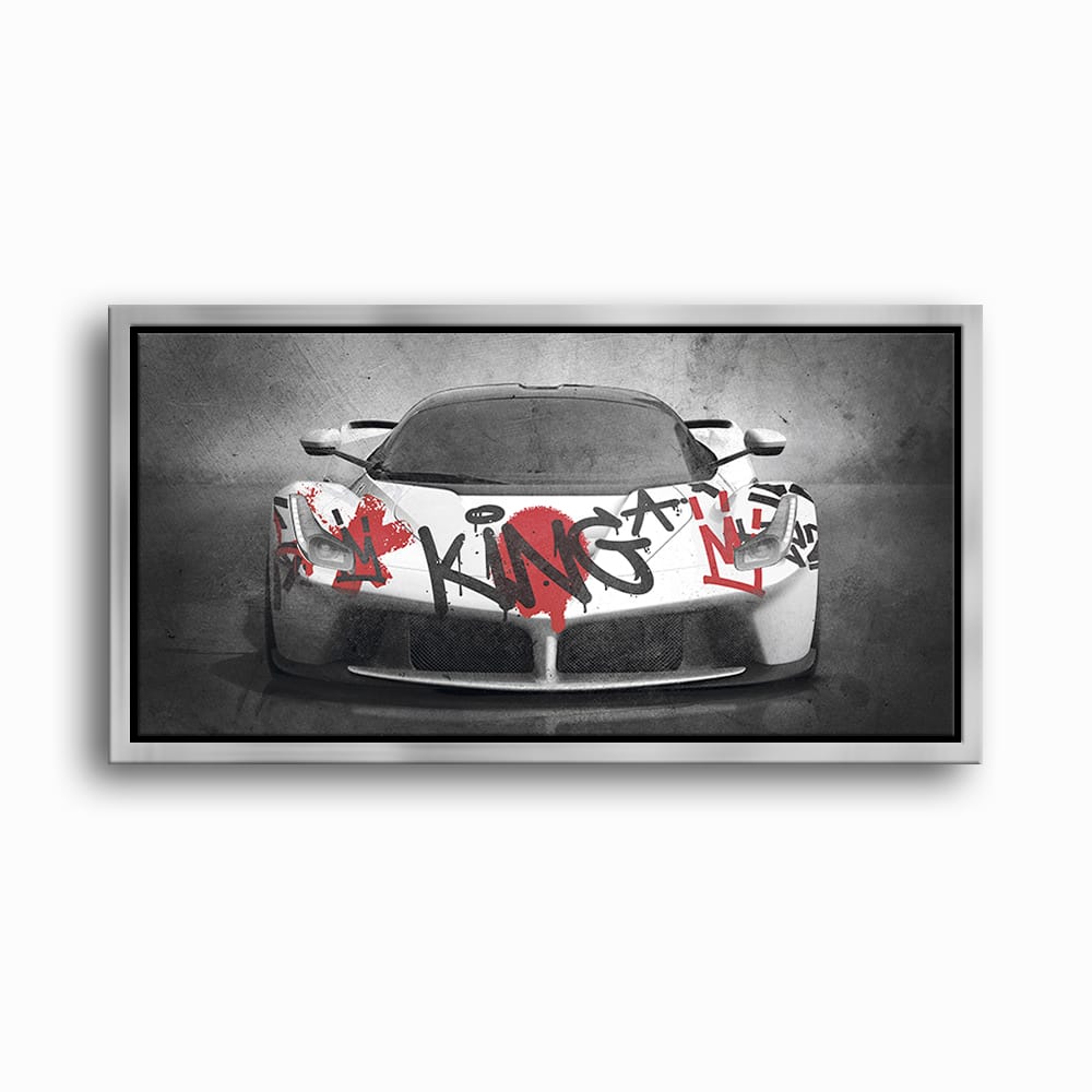 Ferrari Graffiti Wall Art  | Street Art  | Pop Art Canvas Print Cars