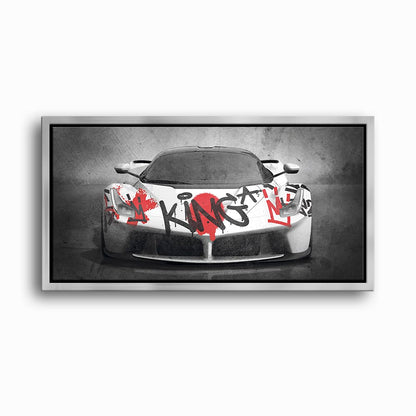 Ferrari Graffiti Wall Art  | Street Art  | Pop Art Canvas Print Cars
