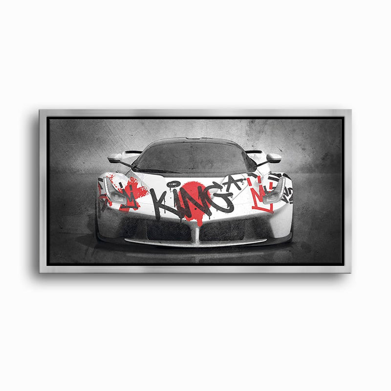 Ferrari Graffiti Wall Art  | Street Art  | Pop Art Canvas Print Cars