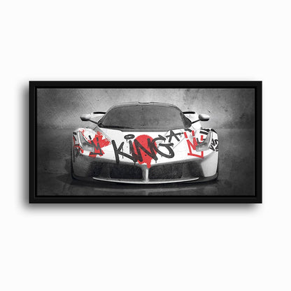 Ferrari Graffiti Wall Art  | Street Art  | Pop Art Canvas Print Cars