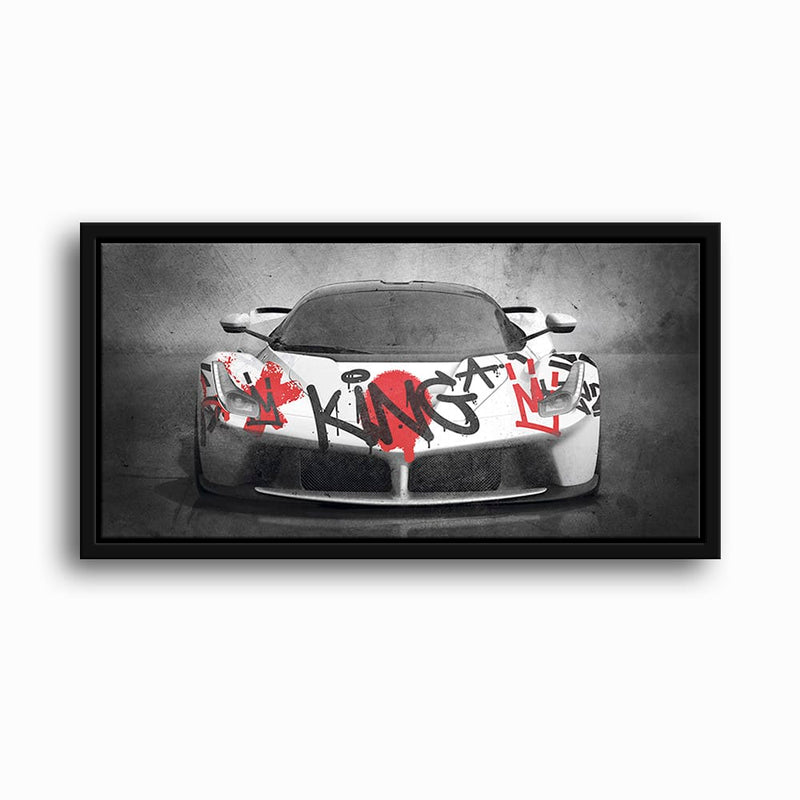 Ferrari Graffiti Wall Art  | Street Art  | Pop Art Canvas Print Cars