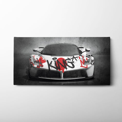 Ferrari Graffiti Wall Art  | Street Art  | Pop Art Canvas Print Cars