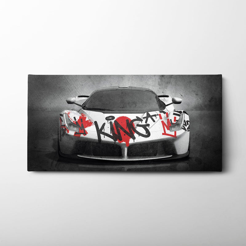 Ferrari Graffiti Wall Art  | Street Art  | Pop Art Canvas Print Cars