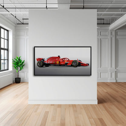 Ferrari SF71H Racing Legacy Canvas Print -Formula One Wall Art Cars