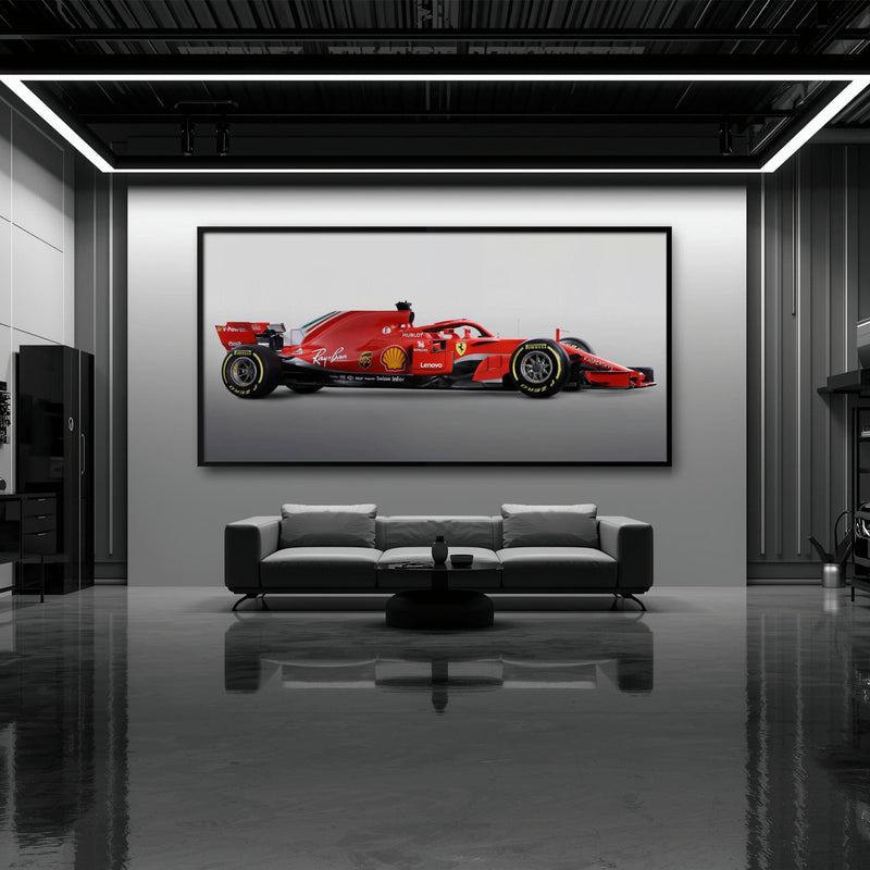 Ferrari SF71H Racing Legacy Canvas Print -Formula One Wall Art Cars