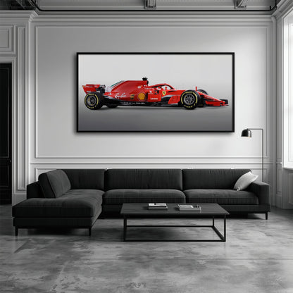 Ferrari SF71H Racing Legacy Canvas Print -Formula One Wall Art Cars
