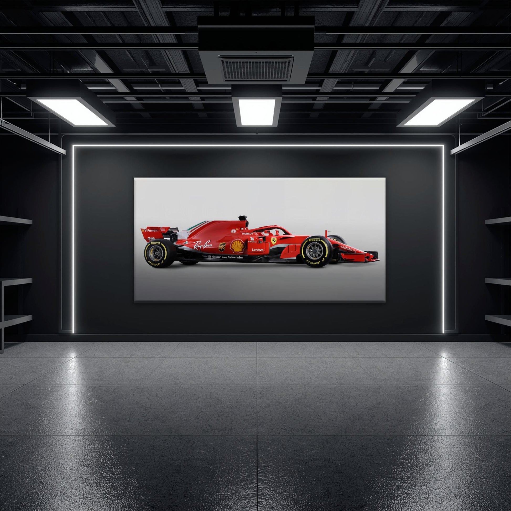Ferrari SF71H Racing Legacy Canvas Print -Formula One Wall Art Cars