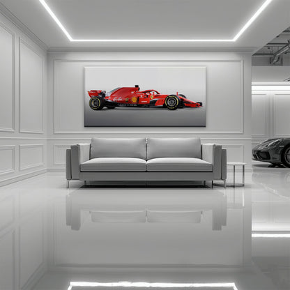 Ferrari SF71H Racing Legacy Canvas Print -Formula One Wall Art Cars