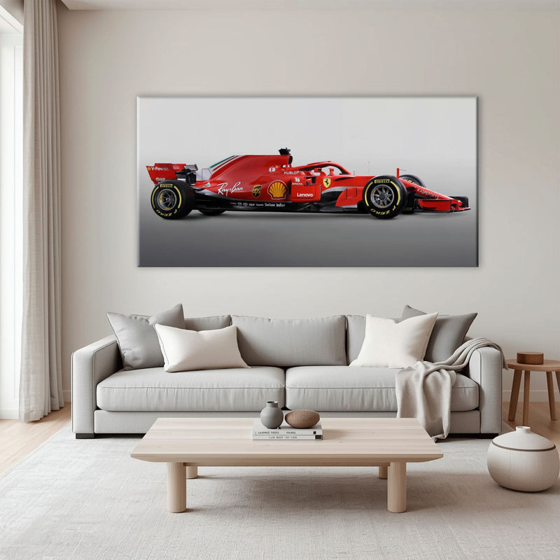 Ferrari SF71H Racing Legacy Canvas Print -Formula One Wall Art Cars