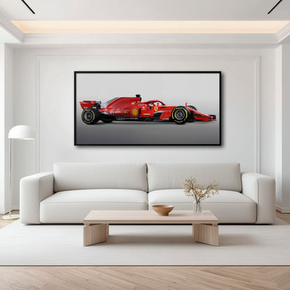 Ferrari SF71H Racing Legacy Canvas Print -Formula One Wall Art Cars