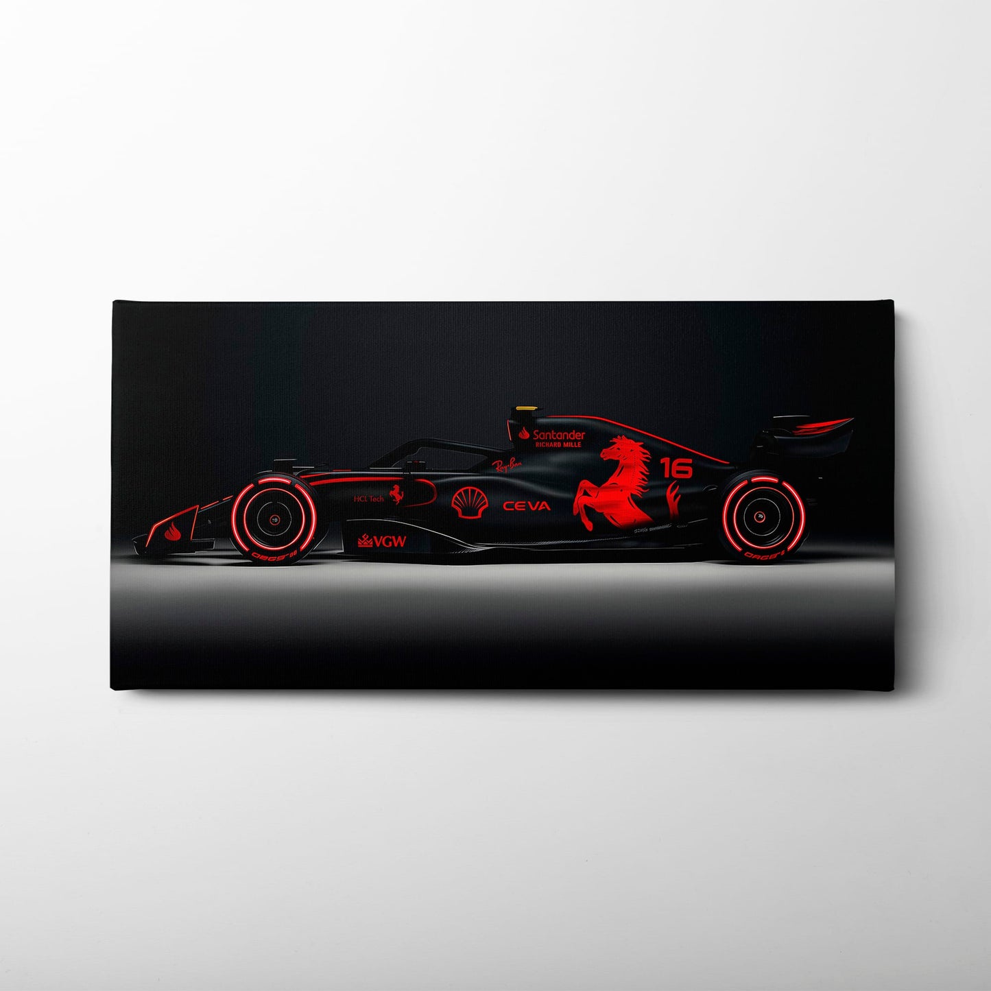 Ferrari Neon Velocity F1 Wall Art | Formula One Decor Cars