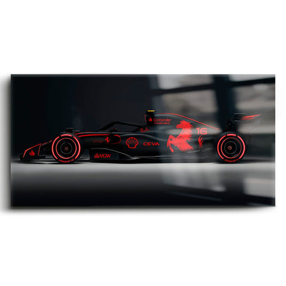 Ferrari Neon Velocity F1 Wall Art | Formula One Decor Cars