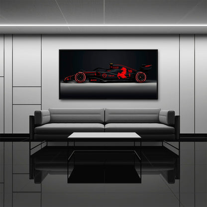 Ferrari Neon Velocity F1 Wall Art | Formula One Decor Cars