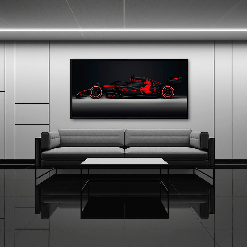 Ferrari Neon Velocity F1 Wall Art | Formula One Decor Cars