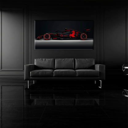 Ferrari Neon Velocity F1 Wall Art | Formula One Decor Cars