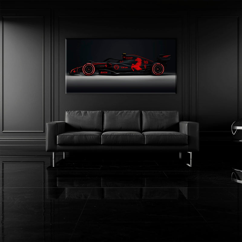 Ferrari Neon Velocity F1 Wall Art | Formula One Decor Cars