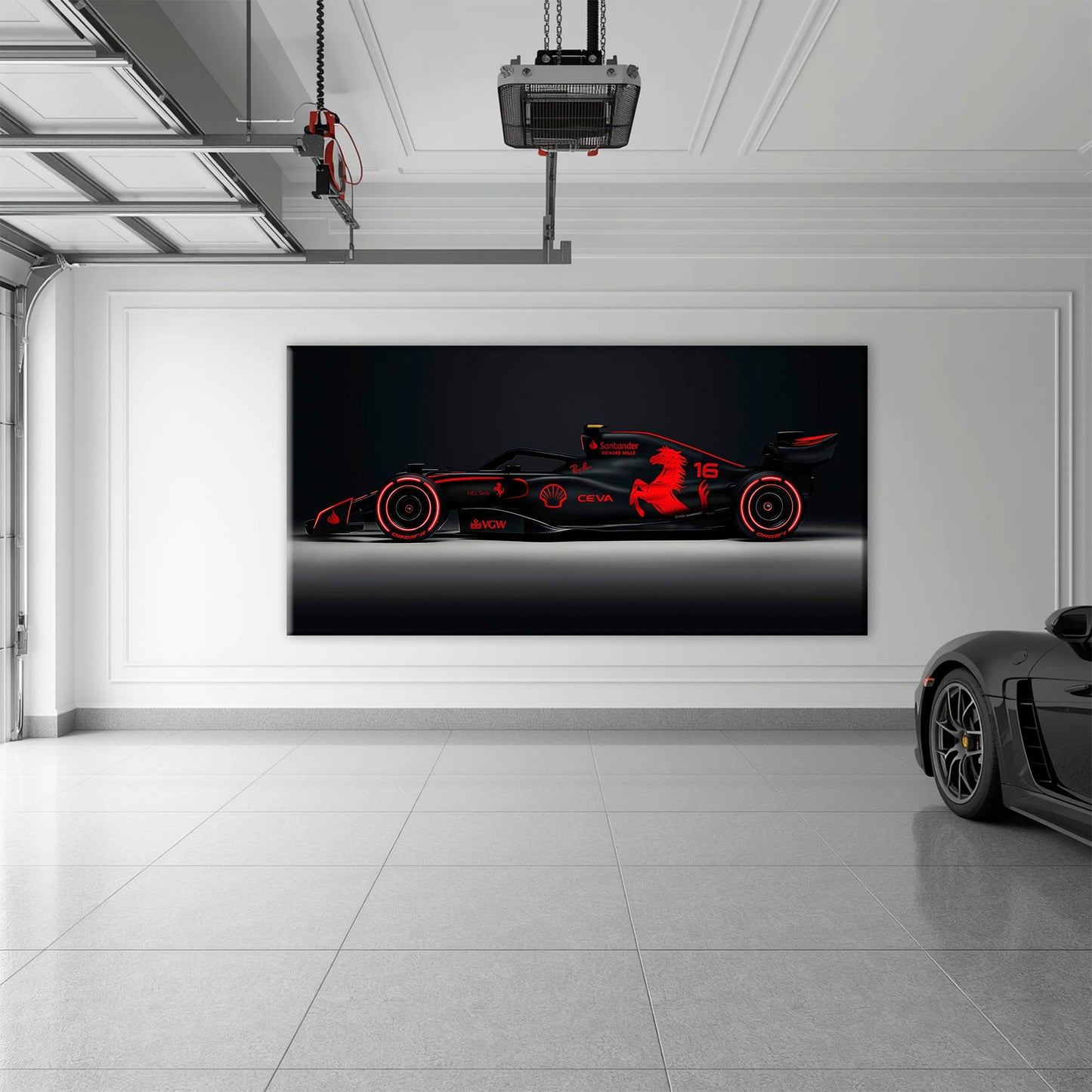 Ferrari Neon Velocity F1 Wall Art | Formula One Decor Cars