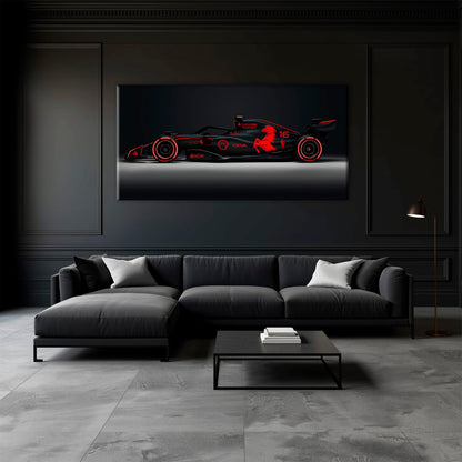 Ferrari Neon Velocity F1 Wall Art | Formula One Decor Cars