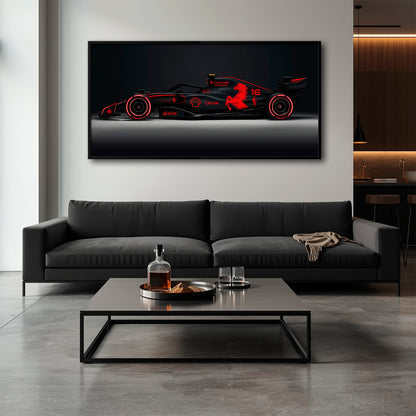 Ferrari Neon Velocity F1 Wall Art | Formula One Decor Cars