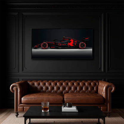 Ferrari Neon Velocity F1 Wall Art | Formula One Decor Cars