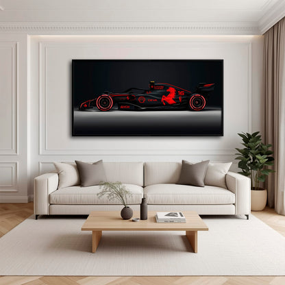Ferrari Neon Velocity F1 Wall Art | Formula One Decor Cars