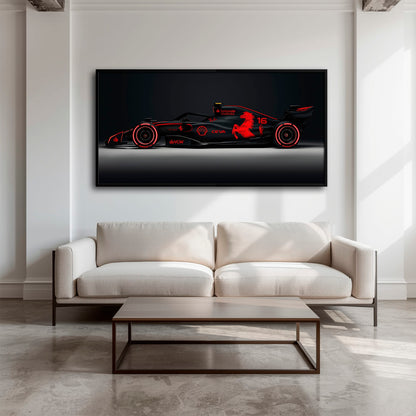 Ferrari Neon Velocity F1 Wall Art | Formula One Decor Cars