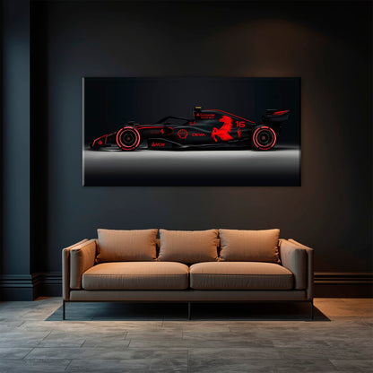 Ferrari Neon Velocity F1 Wall Art | Formula One Decor Cars