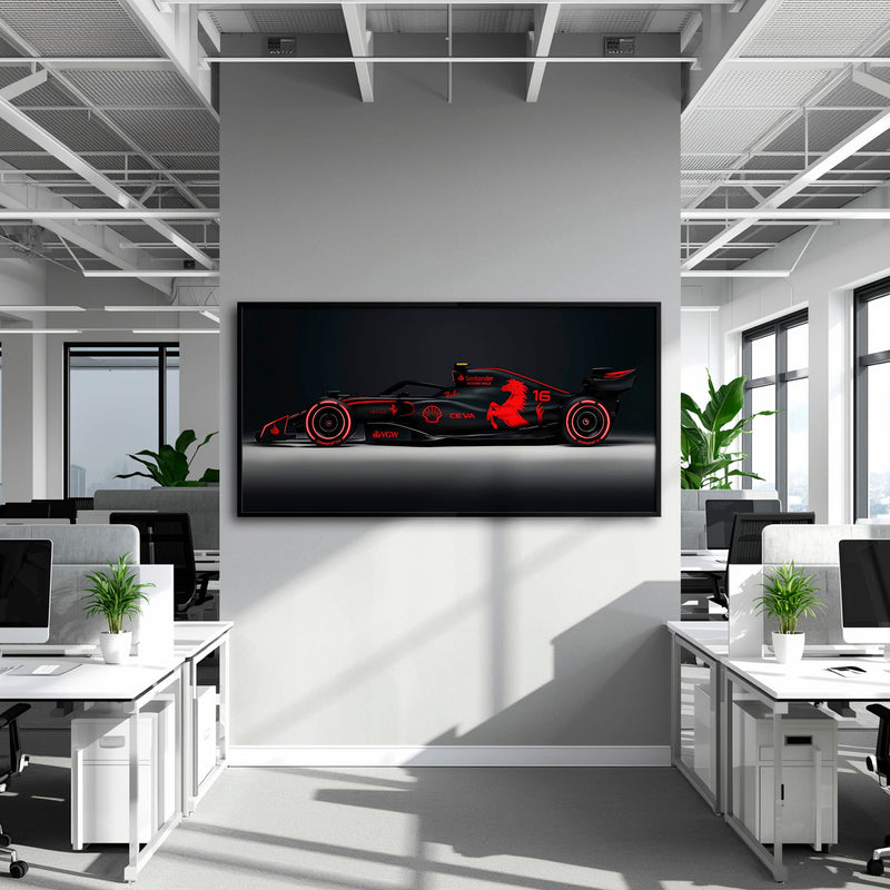 Ferrari Neon Velocity F1 Wall Art | Formula One Decor Cars