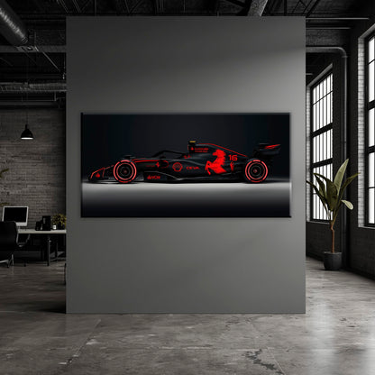 Ferrari Neon Velocity F1 Wall Art | Formula One Decor Cars