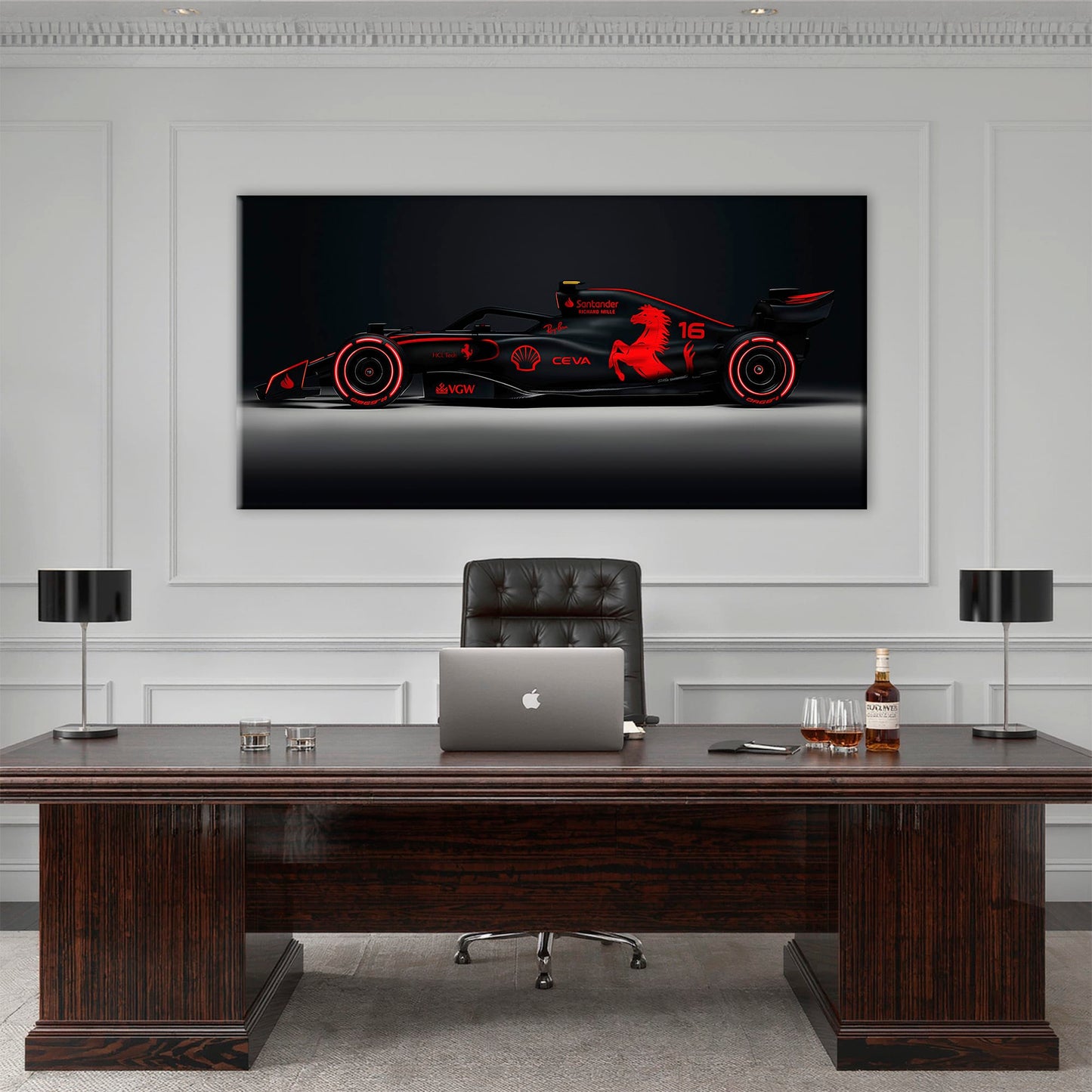 Ferrari Neon Velocity F1 Wall Art | Formula One Decor Cars