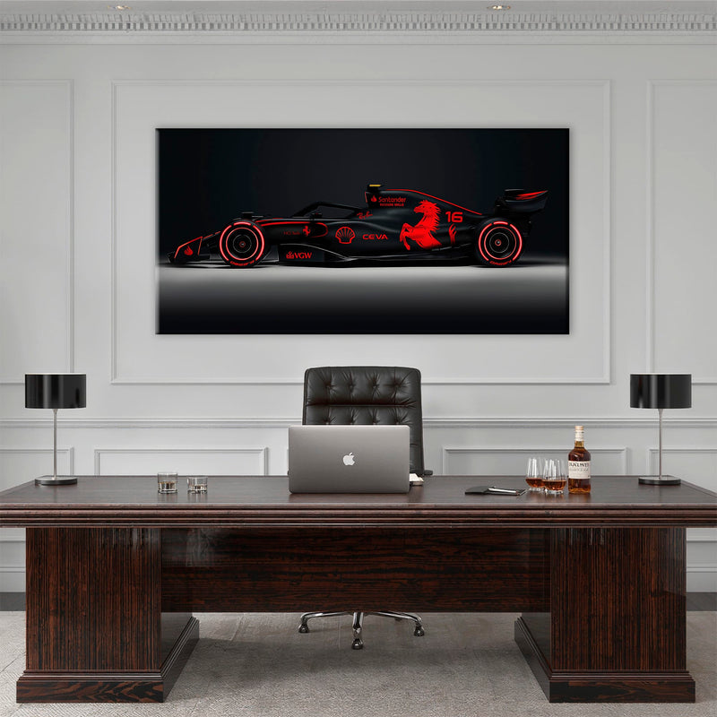 Ferrari Neon Velocity F1 Wall Art | Formula One Decor Cars