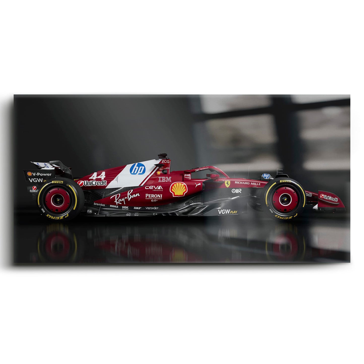 Ferrari SF-25 No. 44 F1 Wall Art | Formula One Decor Cars