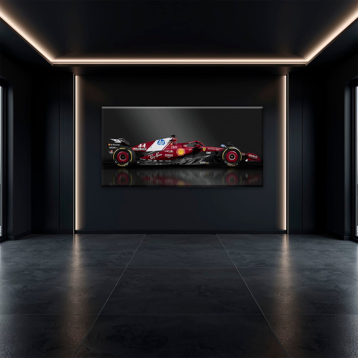 Ferrari SF-25 No. 44 F1 Wall Art | Formula One Decor Cars