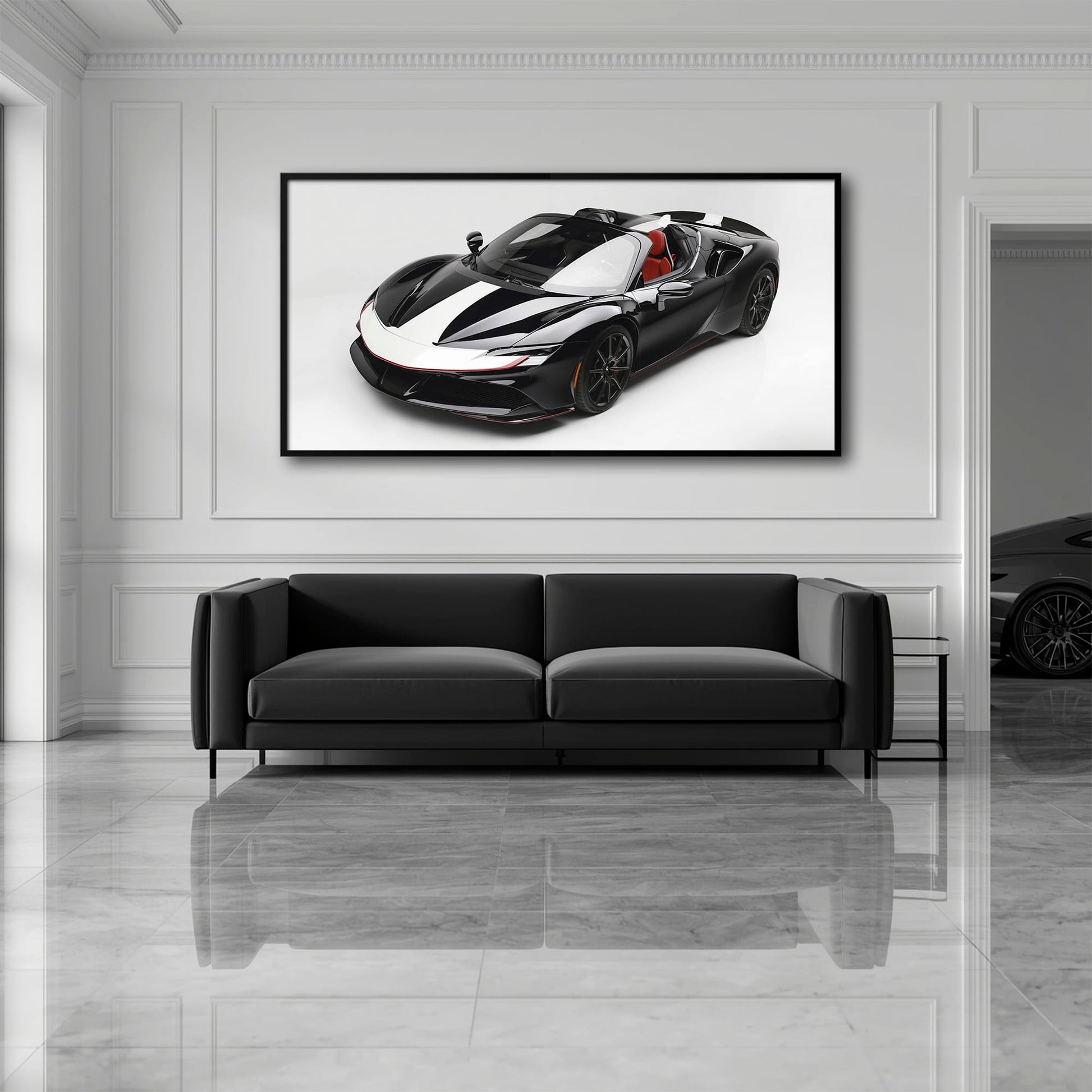 Ferrari SF90 Spider Wall Art | Luxury Supercar Canvas Print Cars
