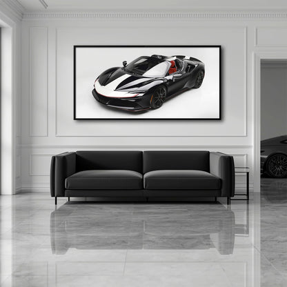 Ferrari SF90 Spider Wall Art | Luxury Supercar Canvas Print Cars