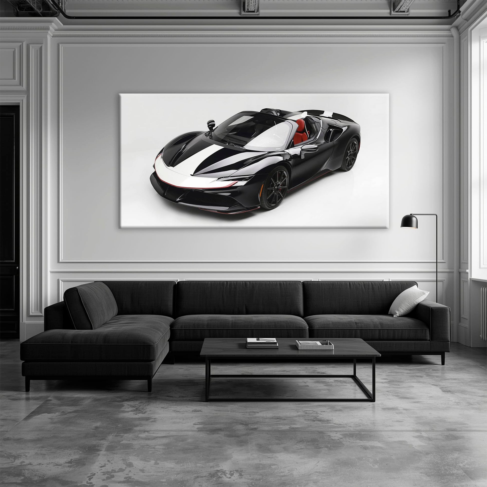 Ferrari SF90 Spider Wall Art | Luxury Supercar Canvas Print Cars