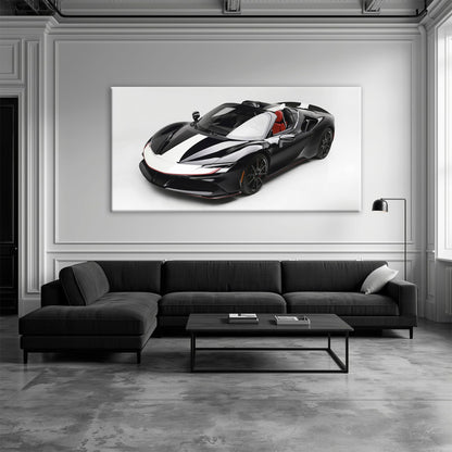 Ferrari SF90 Spider Wall Art | Luxury Supercar Canvas Print Cars